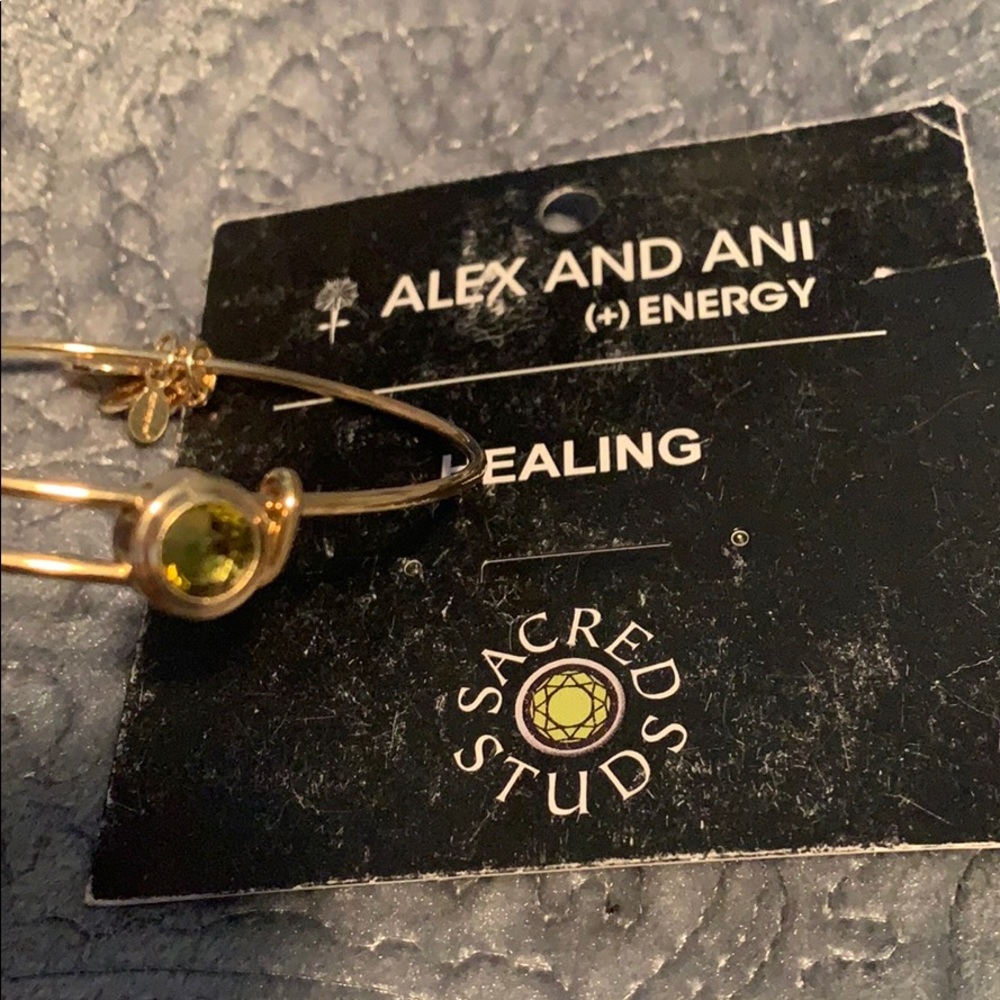 Alex and Ani scared stone bracelet Green